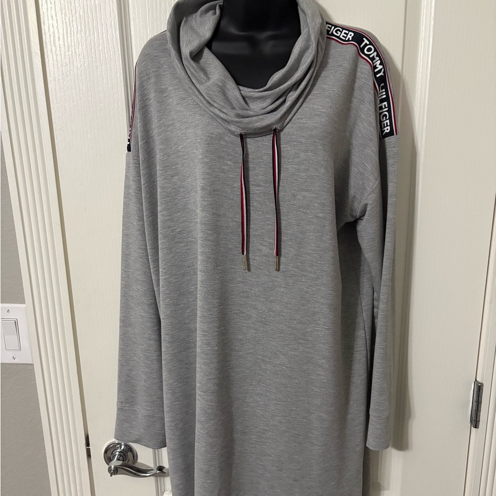 Tommy Hilfiger Gray Cowl Neck Shirt/Dress